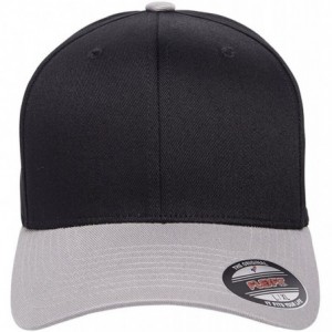 Baseball Caps Men's Athletic Baseball Fitted Cap - Black Silver - CV18DA2DL74 $28.13