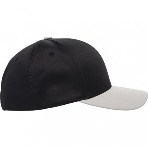 Baseball Caps Men's Athletic Baseball Fitted Cap - Black Silver - CV18DA2DL74 $28.13
