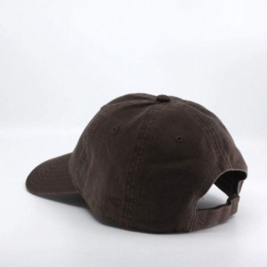 Baseball Caps Classic Washed Cotton Twill Low Profile Adjustable Baseball Cap - Dark Brown - CD12C7ZA3NZ $18.03