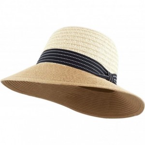 Sun Hats Womens Floppy Summer Sun Beach Wide Brim Straw Hat - Fh4 - C018D748T7L $25.19