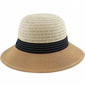 Sun Hats Womens Floppy Summer Sun Beach Wide Brim Straw Hat - Fh4 - C018D748T7L $29.22