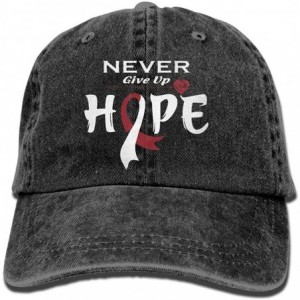 Baseball Caps 2018 Adult Fashion Cotton Denim Baseball Cap Neck Cancer Awareness-1 Classic Dad Hat Adjustable Plain Cap - Bla...