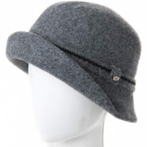 Bucket Hats 1920 Vintage Cloche Bucket Hat Ladies Church Derby Party Fashion Winter 55-59CM - 00090_gray - CT18YLZD683 $39.99