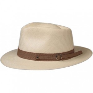 Cowboy Hats (1" & .5") Embossed Patterned Leather Panama Hat Band - Brown Points - C818O25C92E $27.12