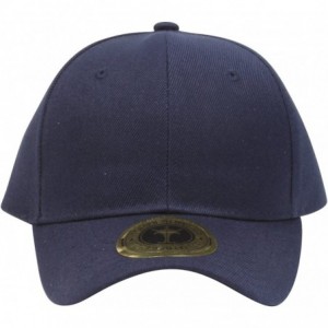 Baseball Caps Structured Hook & Loop Adjustable Hat - Navy - CF183KLZH55 $17.37