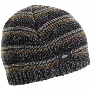 Skullies & Beanies Schroeder Ragg Men's Fleece Lined Relaxed Fit - Charcoal - CA124V2O203 $64.16