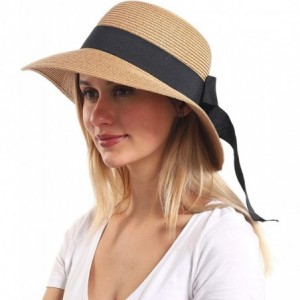 Sun Hats Womens Beach Sun Straw Hat- Floppy Beach hat & Wide Brim Braided Sun Hat - UPF 50+ Maximum Sun Protection - CV194K6Y...