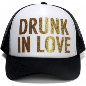 Baseball Caps Drunk in Love Trucker Cap Gliter Pattern Print Just Drunk Print Trucker Men Women - Drunk in Love - C61854KYLYE...