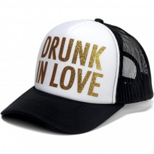 Baseball Caps Drunk in Love Trucker Cap Gliter Pattern Print Just Drunk Print Trucker Men Women - Drunk in Love - C61854KYLYE...