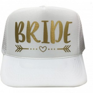 Baseball Caps Bride with Heart and Arrow Trucker Hat - White - CY18C5MTEGL $29.48
