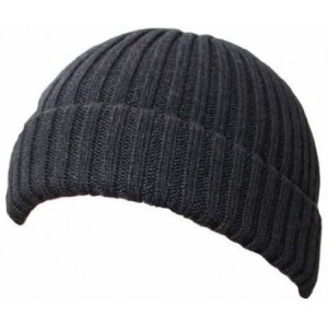 Skullies & Beanies Merino Wool Blend Unisex Winter Hat - Made in Italy! - Charcoal - C311IODSIGP $59.48