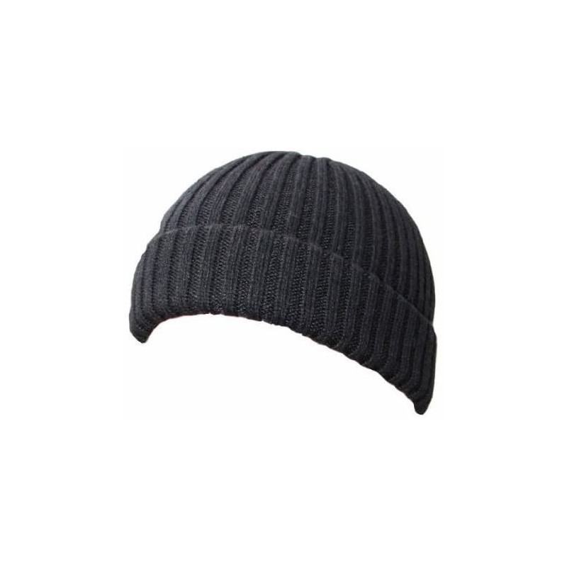 Skullies & Beanies Merino Wool Blend Unisex Winter Hat - Made in Italy! - Charcoal - C311IODSIGP $50.49