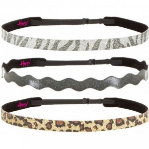 Headbands 3pk Girl's Adjustable Non Slip Animal Print Headband Multi Gift Pack (Leopard/Black/Zebra) - C311TOQEFCR $31.74