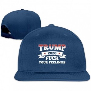 Baseball Caps Trump 2020 Fuck Your Feeling Snapback Hat Adjustable Casual Flat Bill Baseball Caps Men - Navy - CK196XQSIUL $3...