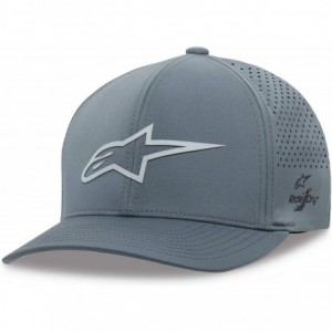 Baseball Caps Men's Logo Flexfit Tech Hat- Cuvred Bill Structured Crown - Ageless Lazer Tech Hat Charcoal - CT18HKQ0WEE $68.95