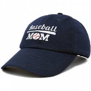 Baseball Caps Baseball Mom Women's Ball Cap Dad Hat for Women - Navy Blue - C018K348X5W $23.54