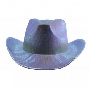 Cowboy Hats Metallic Cowboy Hat - Opal White - C418X9TUG20 $35.49