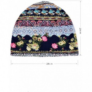 Skullies & Beanies Chemo Caps Cancer Headwear Skull Cap Knitted hat Scarf for Womens Mens - Blue Stripes - CJ18LWMZIZU $20.97
