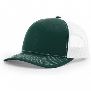 Baseball Caps Richardson Unisex 112 Trucker Adjustable Snapback Baseball Cap- Split Dark Green/White- One Size Fits Most - CL...