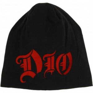 Skullies & Beanies Dio Holy Diver Dual Sided Beanie Hat Band Art Logo Heavy Metal Music Skull Cap - CI11RY7LEJZ $38.55