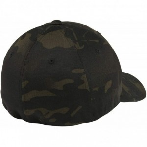 Baseball Caps Men's Athletic Baseball Flex-Fitted Cap. Flexfit Baseball Hat. - Multicam Black Camo - CC198ATEC82 $27.54