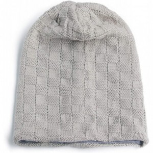 Skullies & Beanies Unisex Beanie Hat Slouchy Knit Cap Skullcap Square Rectangular 1030 - White - CT128ZP2WG3 $19.02