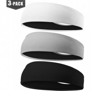 Headbands Headbands Sweatbands Performance Hairbands - 01.black+White+Gray - CX18CL6KNRW $23.17