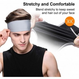 Headbands Headbands Sweatbands Performance Hairbands - 01.black+White+Gray - CX18CL6KNRW $21.68