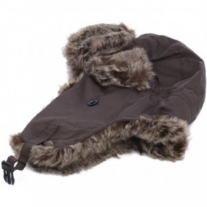 Bomber Hats Winter Warm Faux Fur Trapper Ski Snowboard Hunter Hat - Diff Colors - Brown - CA17YSQZGX9 $20.64