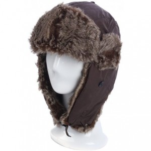 Bomber Hats Winter Warm Faux Fur Trapper Ski Snowboard Hunter Hat - Diff Colors - Brown - CA17YSQZGX9 $18.40