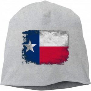 Skullies & Beanies Retro Texas State Flag Unisex Knitted Hat Beanie Hat Warm Hats Skull Cap Beanie Hat - Gray - C218L3MXCE6 $...