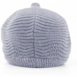 Skullies & Beanies Women's Winter Warm Slouchy Cable Knit Beanie Skull Hat with Visor - A-light Grey - CH18HK3KQ2T $26.35