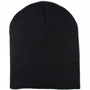Skullies & Beanies Knit Skull Cap Warm Winter Slouchy Beanies Hat 9 Inch Long - 1pc - Black - C312O5LFTT9 $19.38
