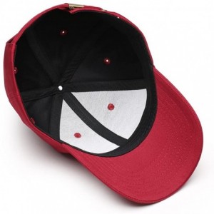 Baseball Caps Unisex Geometric Embroidery Men Women Hip-Hop Style Classic Fashion Baseball Cap Cotton Adjustable Hat - Red - ...
