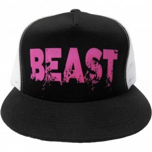 Baseball Caps Women's Beast Hat - Black/White - CB12OBQX5RI $67.86