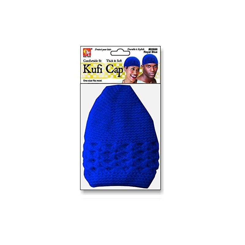 Skullies & Beanies Cotton Kufi Cap - (Royal Blue) - CQ12LX9SSX9 $16.96