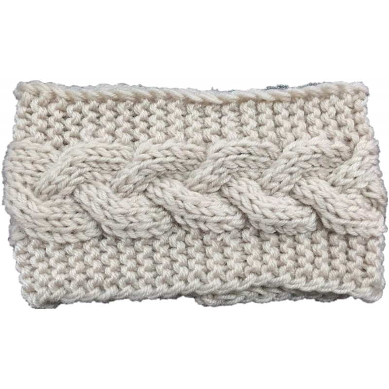Headbands Winter Ear Headwrap Crochet Knitted Headband Hairband(n1266) - Beige - C8120P82MGN $19.49