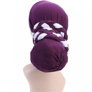 Skullies & Beanies Turban Soft Breathable Braided Durag Hair Snood Bun Hat Hair Braid - Tjm-341-1-beige - CJ18LALK7A4 $19.55