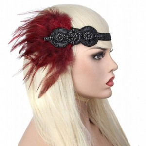 Headbands 1920s Accessories Themed Costume Mardi Gras Party Prop additions to Flapper Dress - C-1 - CB18NO7G36T $32.37