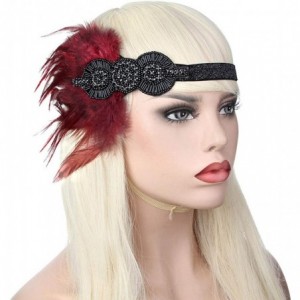 Headbands 1920s Accessories Themed Costume Mardi Gras Party Prop additions to Flapper Dress - C-1 - CB18NO7G36T $32.37