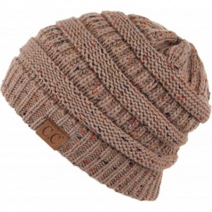 Skullies & Beanies Exclusives Unisex Ribbed Confetti Knit Beanie (HAT-33) - Taupe - CF189KO0GC7 $29.90