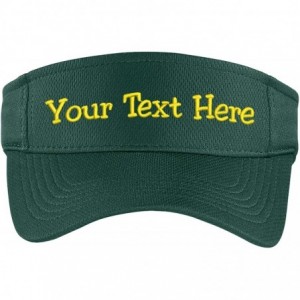 Visors Custom Visor Hat Embroider Your Own Text Customized Adjustable Fit Men Women Visor Cap - Dark Forest Green - C818ZMEIR...
