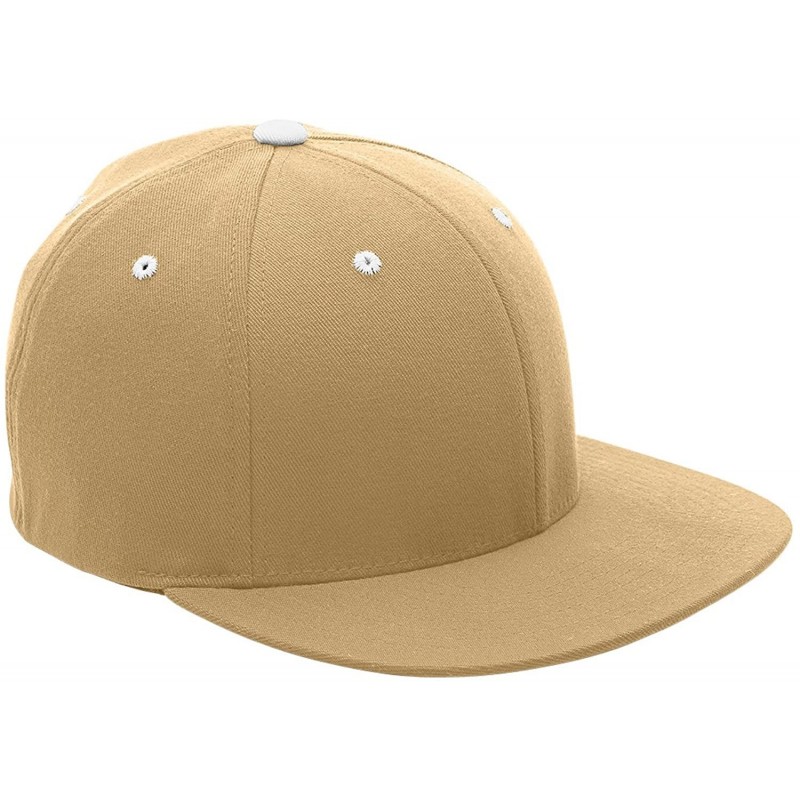 Baseball Caps Pro Performance Contrast Eyelets Cap (ATB101) - Vegas Gold/White - C211UCU0R6R $20.78