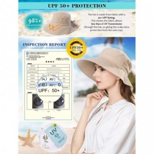 Sun Hats Packable Cotton Gardening Sun Hat for Women SPF Protection Neck Shade Chin Strap 56-58cm - Khaki_1005 - CH18CYI8KDL ...