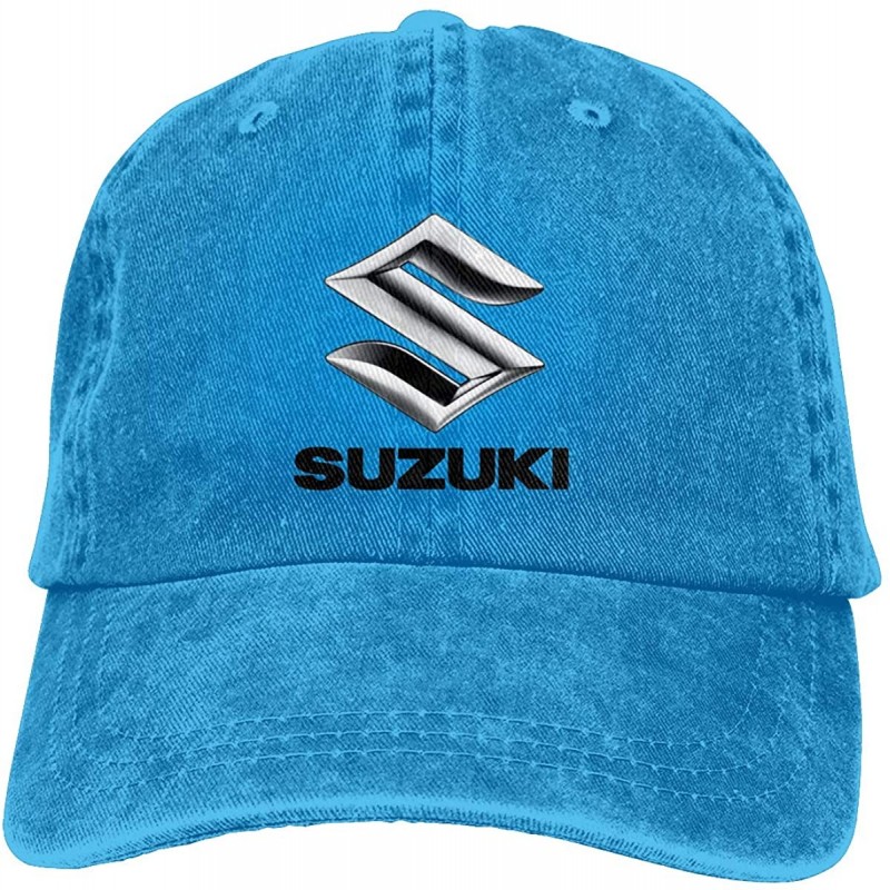 Skullies & Beanies Customized Suzuki Motorcycles Logo Fashion Baseball Caps for Man Black - Blue - CY18SRQQ9Z9 $22.05