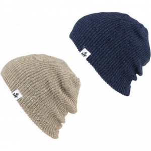 Skullies & Beanies Winter Beanies - Warm Knit Men's and Women's Snow Hats/Caps - Unisex Pack/Set of 2 - C818G3SWU0G $31.45