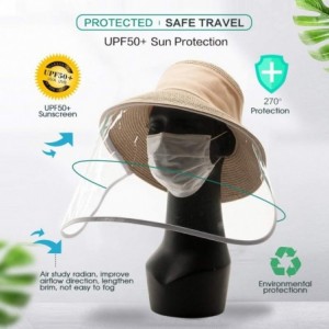 Sun Hats Removable Protective Hat UPF50 Summer Sun Hat for Women Beach Wide Brim Straw Fedora Floppy Panama String - CF199I0X...