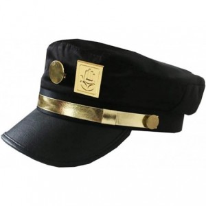Skullies & Beanies JoJo's Bizarre Adventure Hat Jotaro Kujou Cosplay Cap Army Military Cap Black - Black C - CR19834GQHD $47.01