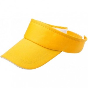Headbands Sun Sports Visor Men Women-Cotton Cap Hat-Baseball Cap - Ye - CN196MYO2RM $17.69