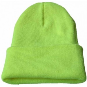 Skullies & Beanies Unisex Cuffed Acrylic Knitting Winter Warm Beanie Caps Soft Slouchy Ski Hat - Mint Green - CY18HWNKI0I $15.13